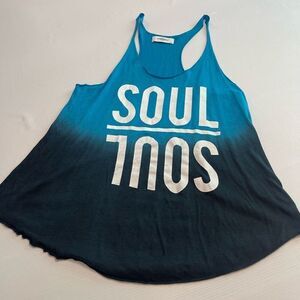 Soul Cycle Blue Dip Dye Tank Top Size Small New